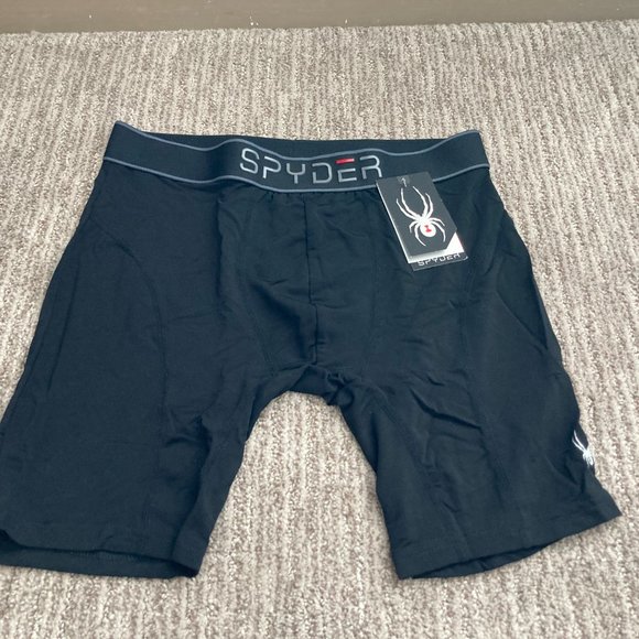 New Men's Small Spyder Boxer Briefs Black - Picture 1 of 3